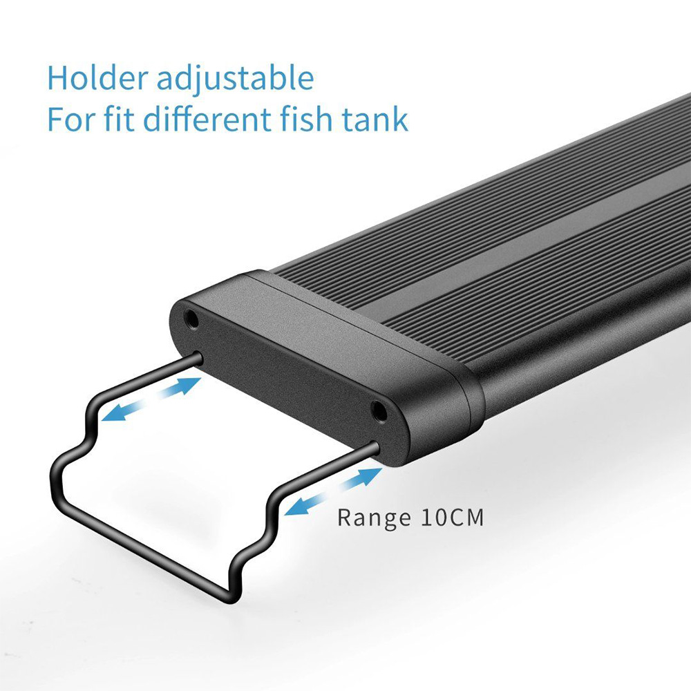 Led Volledige Spectrum Aquarium Licht Met Aluminium Shell Uitschuifbare Beugels Externe Controller Voor Zoetwater Aquarium