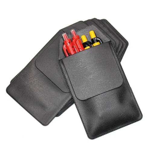 XRHYY 10 Pack 8.5cm X14.5cm Pocket Protector Classic Transparent Pocket Protector School Hospital Office Supplies For Pen Leaks: Black