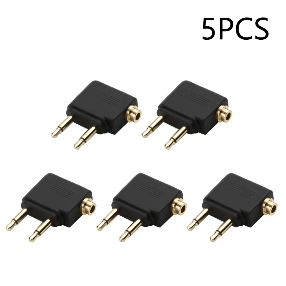 1-5Stck Audio- Adapter 3,5mm Stecker Jack Fluggesellschaft Flugzeug Kopfhörer Kopfhörer Audio- Adapter für Flugzeug Reise Kopfhörer kopfhörer: Koralle