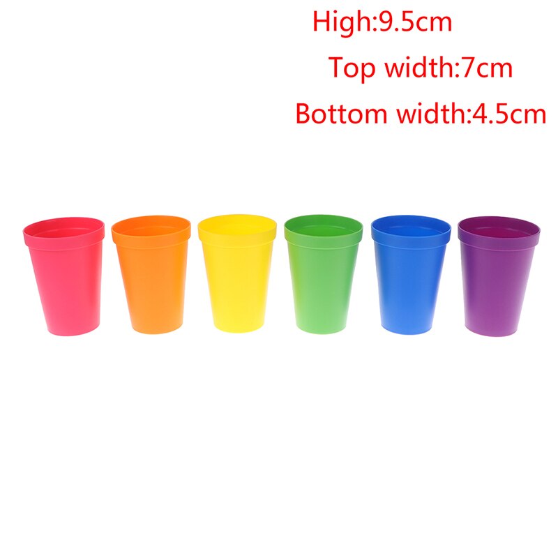 6 Kleur/Set Stapelen Cups Bijpassende Game Educatief Kleur Sorteren Speelgoed