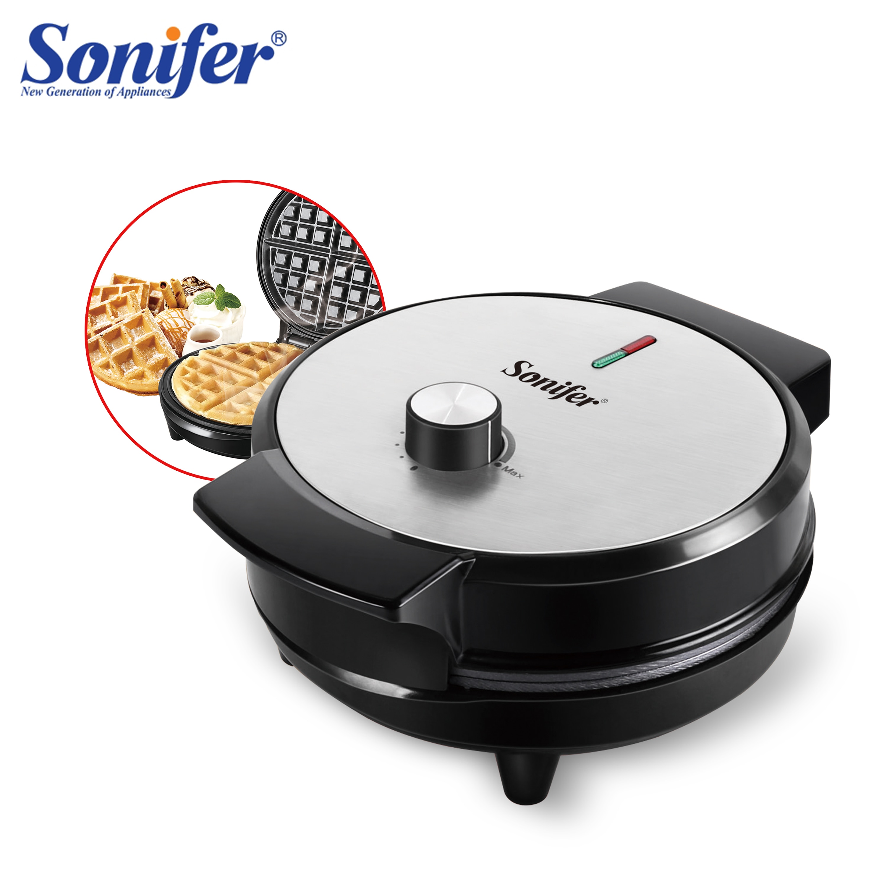1000W Electric Waffles Maker Sandwich Maker Walnut Cake Maker Waffel Maker Machine Panini Bubble Breakfast Machine 220V Sonifer