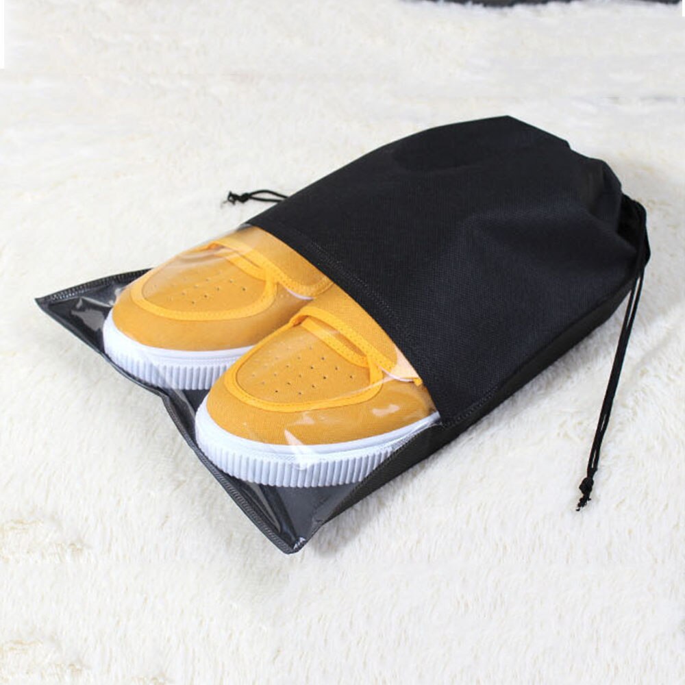 5pc s/l à prova dwaterproof água sapatos saco de armazenamento bolsa organizador de viagem portátil cordão saco capa não tecido organizador de lavanderia