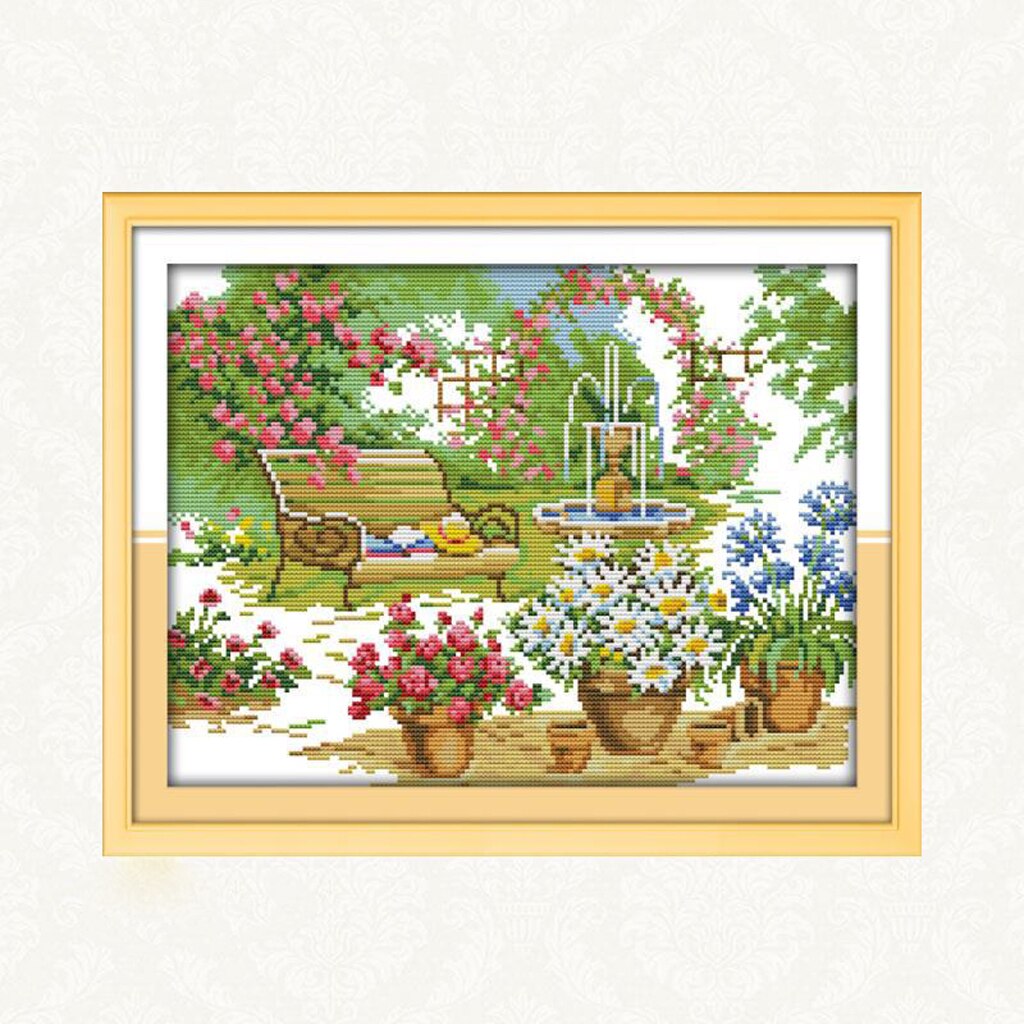 11CT Cross Stitch Kits Beginner DIY Handmade Needlework Set Stamped Patterns