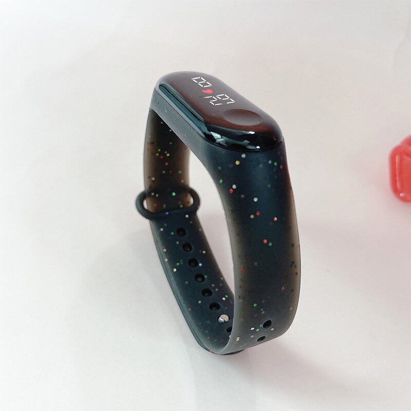 Heren Sporthorloge Casual Digitale Vrouwen Horloges Mode Lichtgevende Siliconen Band Elektronische Klok Reloj Mujer Montre: black