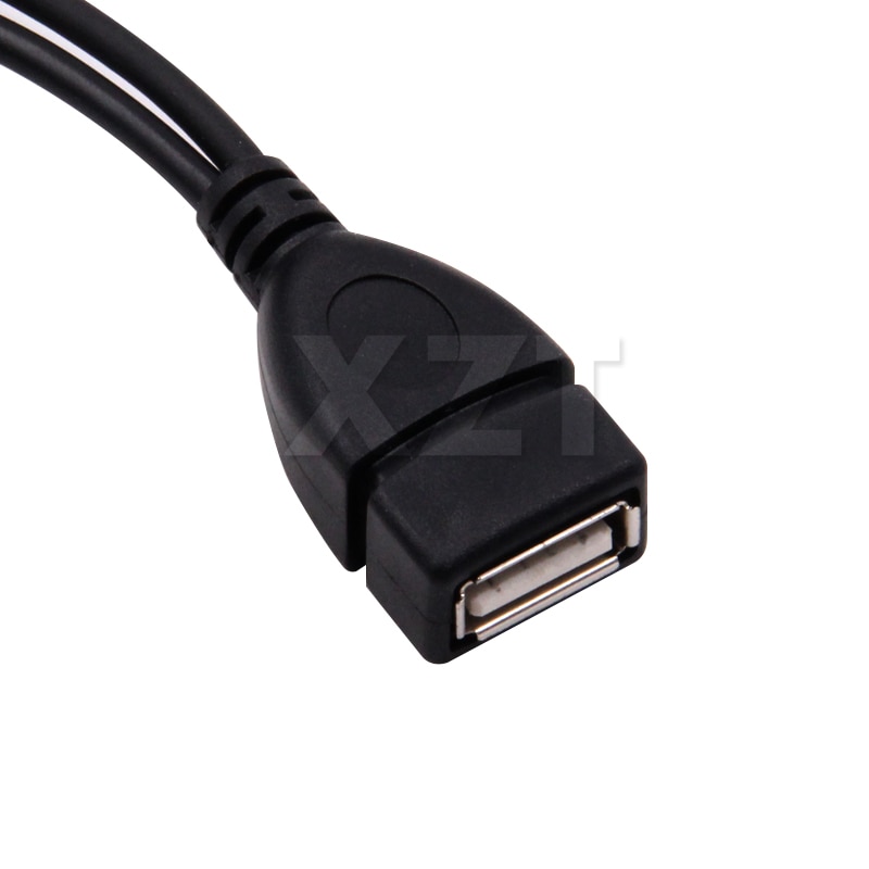 Newest 1 in 2 OTG Micro USB Host Power Y Splitter USB Adapter to Mirco 5 Pin Male Female Cable