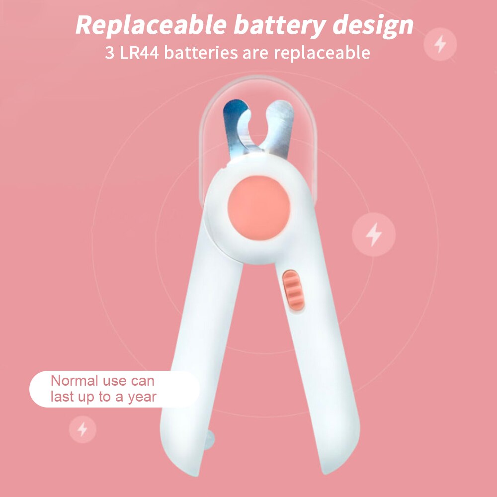 Pet Cat Dog Safety Nail Clipper With LED Lighting,Prevent Clipping The Nail Blood Vessels,Nail Grooming Cutter Trimmer