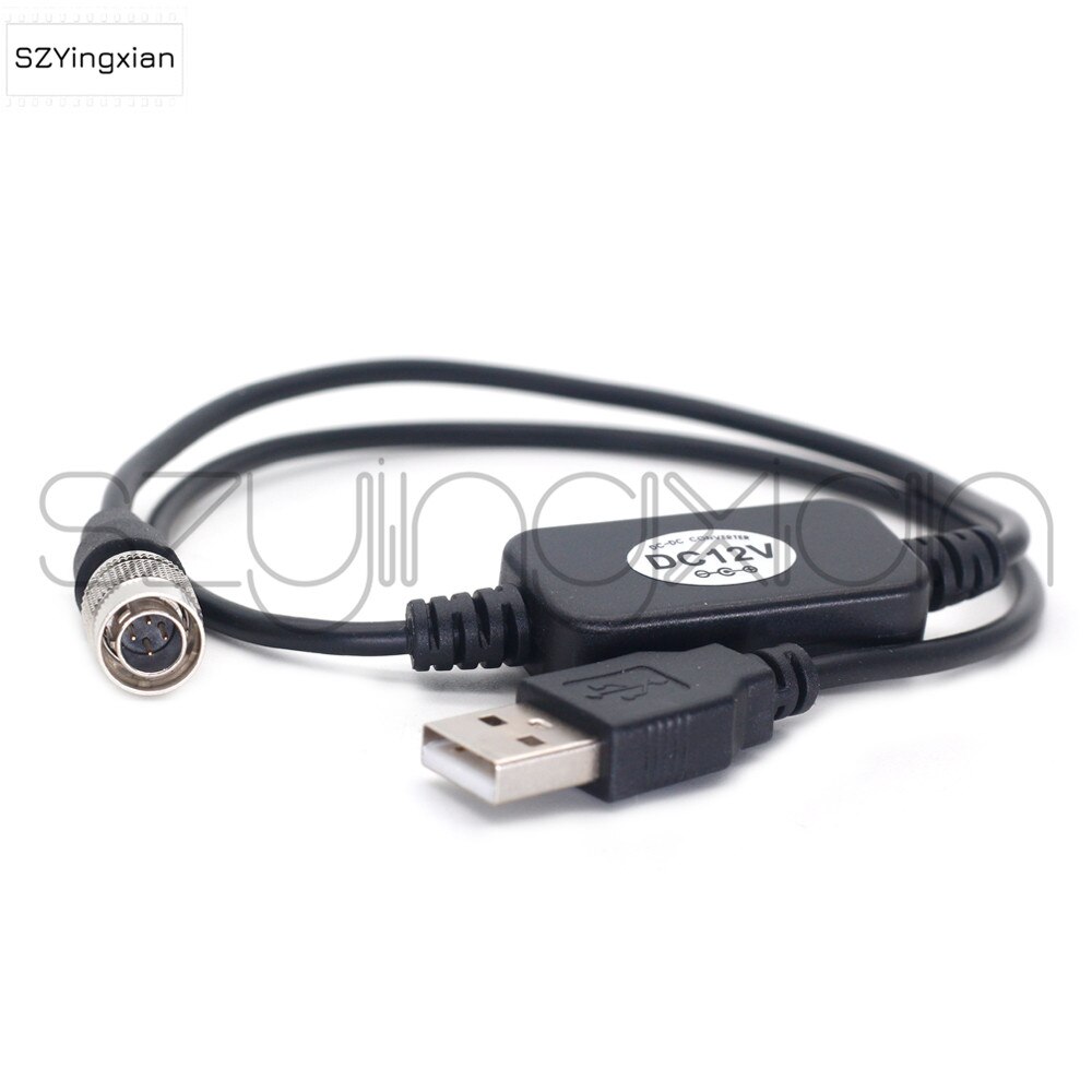 Sound equipment 664/688 zoom f4/f8 power cord, Boost 12V USB to Hirose 4pin, can be powered by a mobile power supply 60cm