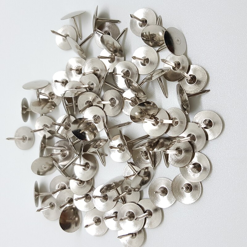 100 pcs/lot Silver Thumbtacks Drawing Pushpins Metal Map Tacks Cork Boards Pins Kawaii Stationery Pins Office School Supplies