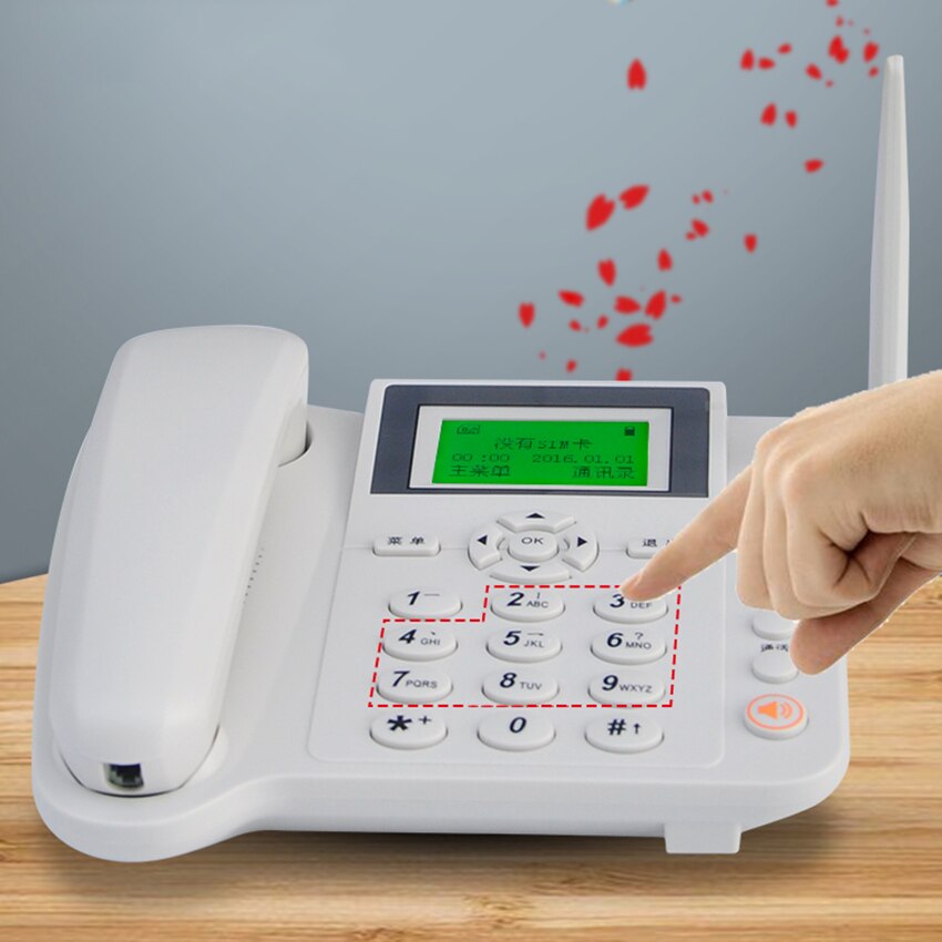 Gsm Sim-kaart Desktop Draadloze Telefoon Thuis Vaste Telefoon Wall Mount Met Antenne Vaste Mobilofoon Bedrade Telefoon
