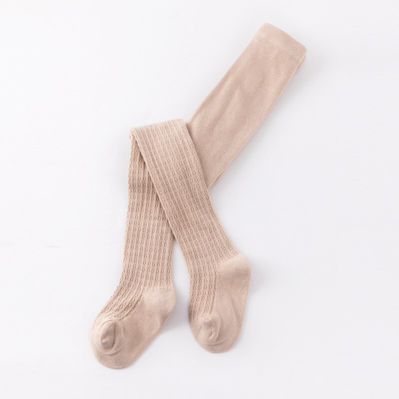0 a 8 anos outono cor sólida collants para meninas penteados algodão collants para crianças 6 cores branco toddlers meia-calça do bebê: 4 to 6 Years / Khaki