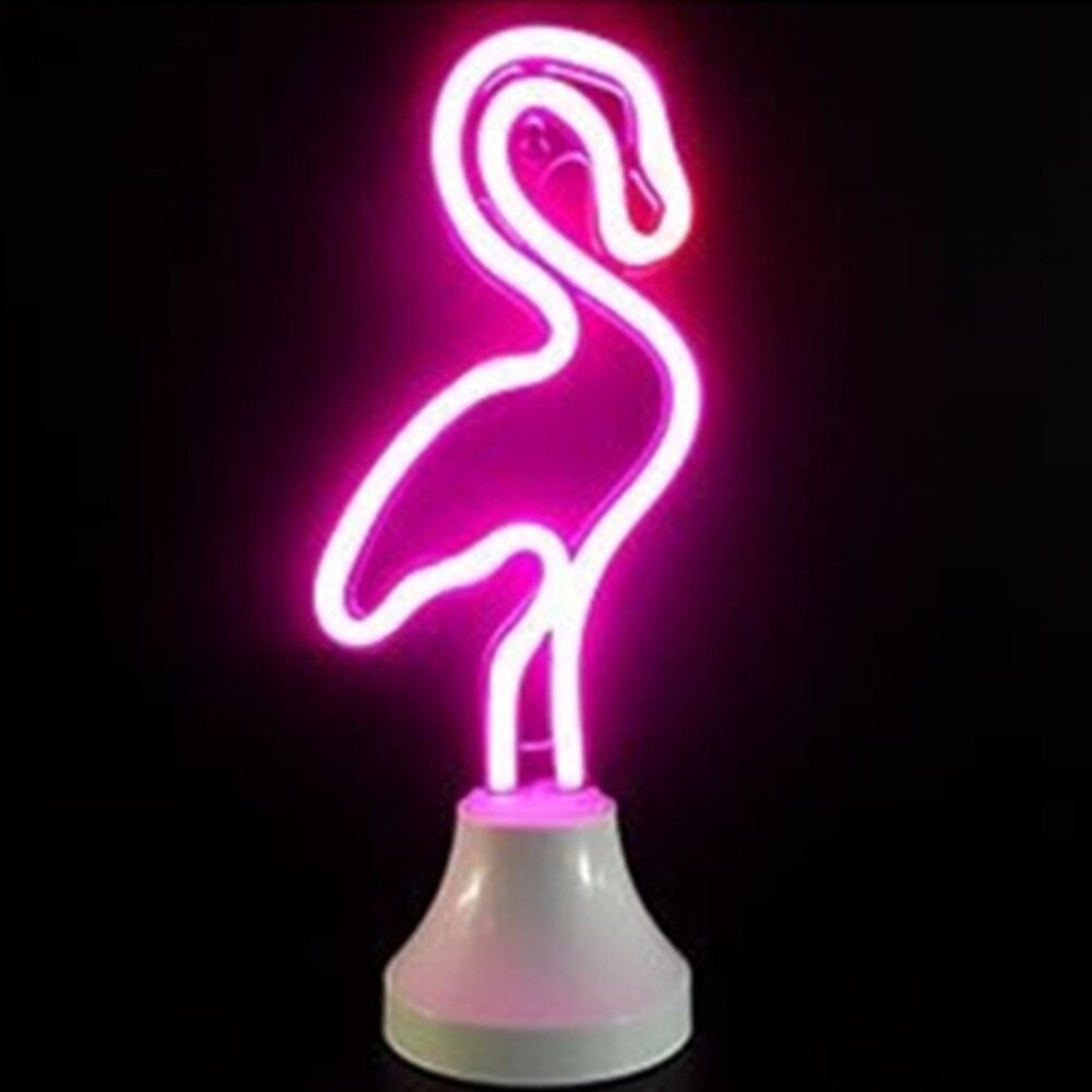 Lampe de Table colorée en forme d'ananas, lumière murale néon LED, décoration de Table, pour la maison, fête d'anniversaire: Flamingo