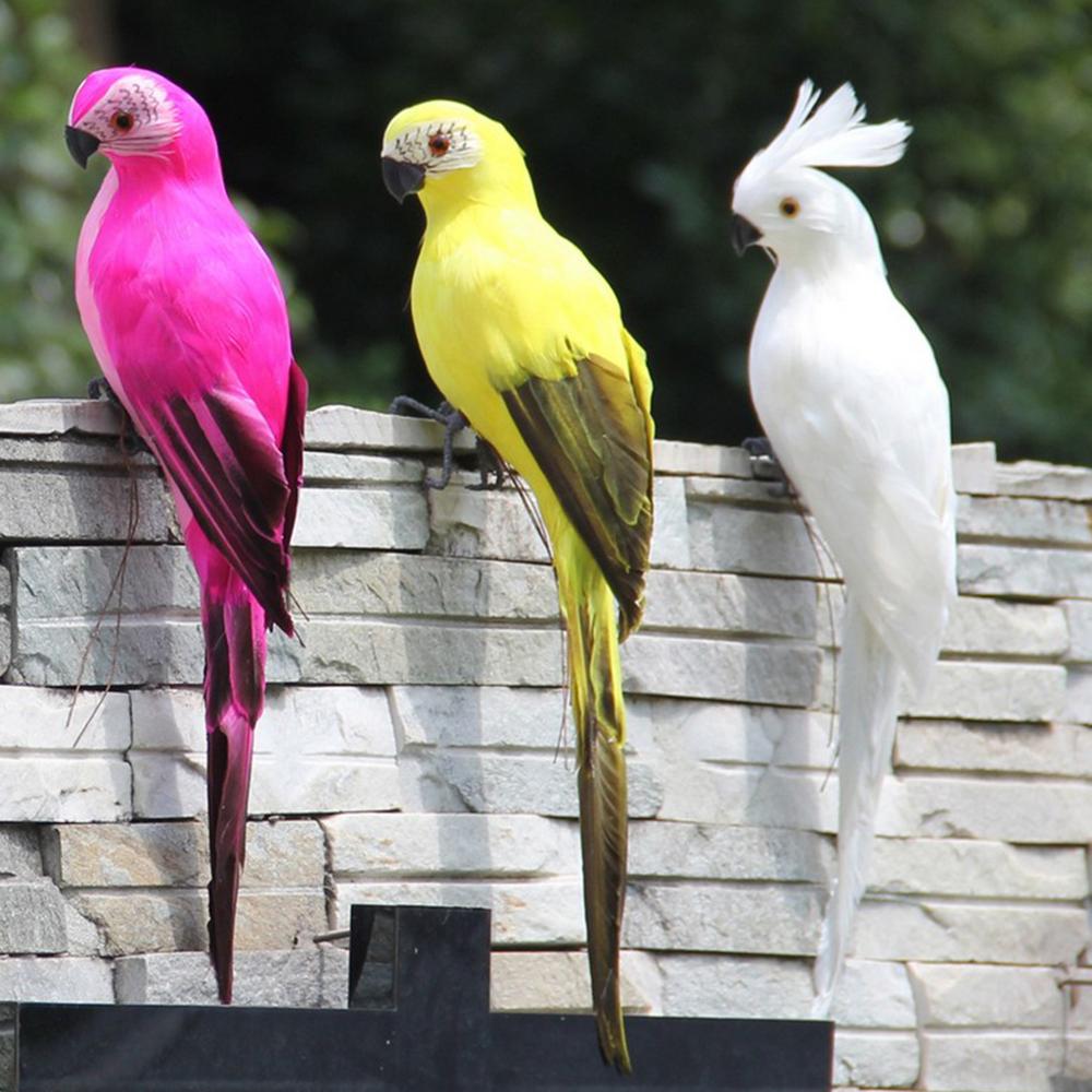 Sztuczna papuga realistyczna symulacja piór ptaków figurki ogrodowe ozdoby ogrodowe rzeźba robić dekoracji domu na imprezę