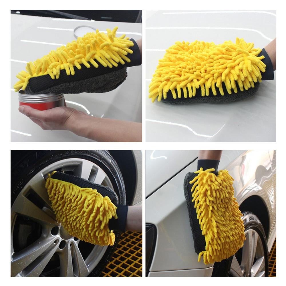 1pc mikrofiber bilvask motorcykel rengøringsklude klassisk vask til bil anti ridse overkommelig nyttig gul grå