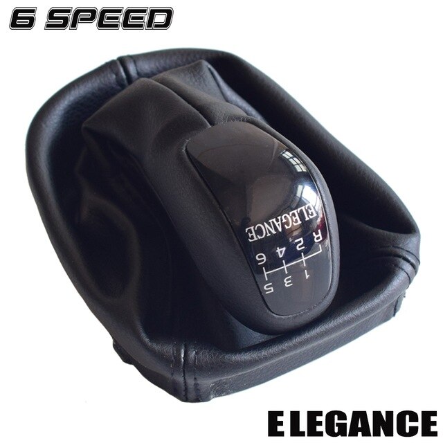 Palanca de cambios Manual para Mercedes Benz Clase C W203 S203, pomo de palanca de cambios de 5 y 6 velocidades, cubierta de bota de cuero, Gaitor, estilo de coche: 6 Elegance