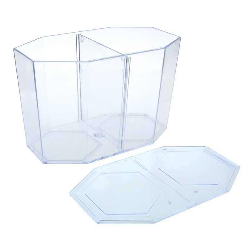 Saim 1Pcs Double Betta Box Fish Tank Aquarium Clear Fish Breeding Isolation Box Aquarium Transparent Arcylic Fish Breeding Box
