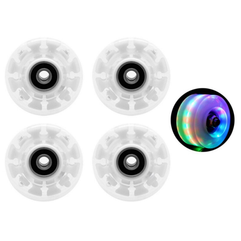 4Pcs Glow Skate Flash Wheel Micro Scooter Flashing Roller Back Rear Skateboard Scooter Ball Roller Wheels: C