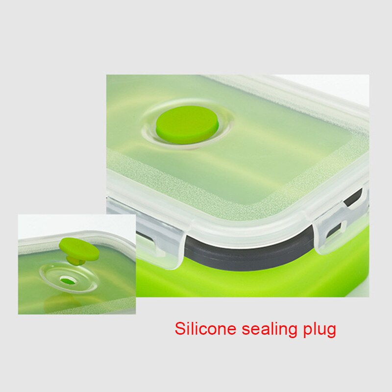 Silicone Folding Bento Lunch Box Food Storage Container Dinnerware Meal Food Container Kitchen Storage Accessories