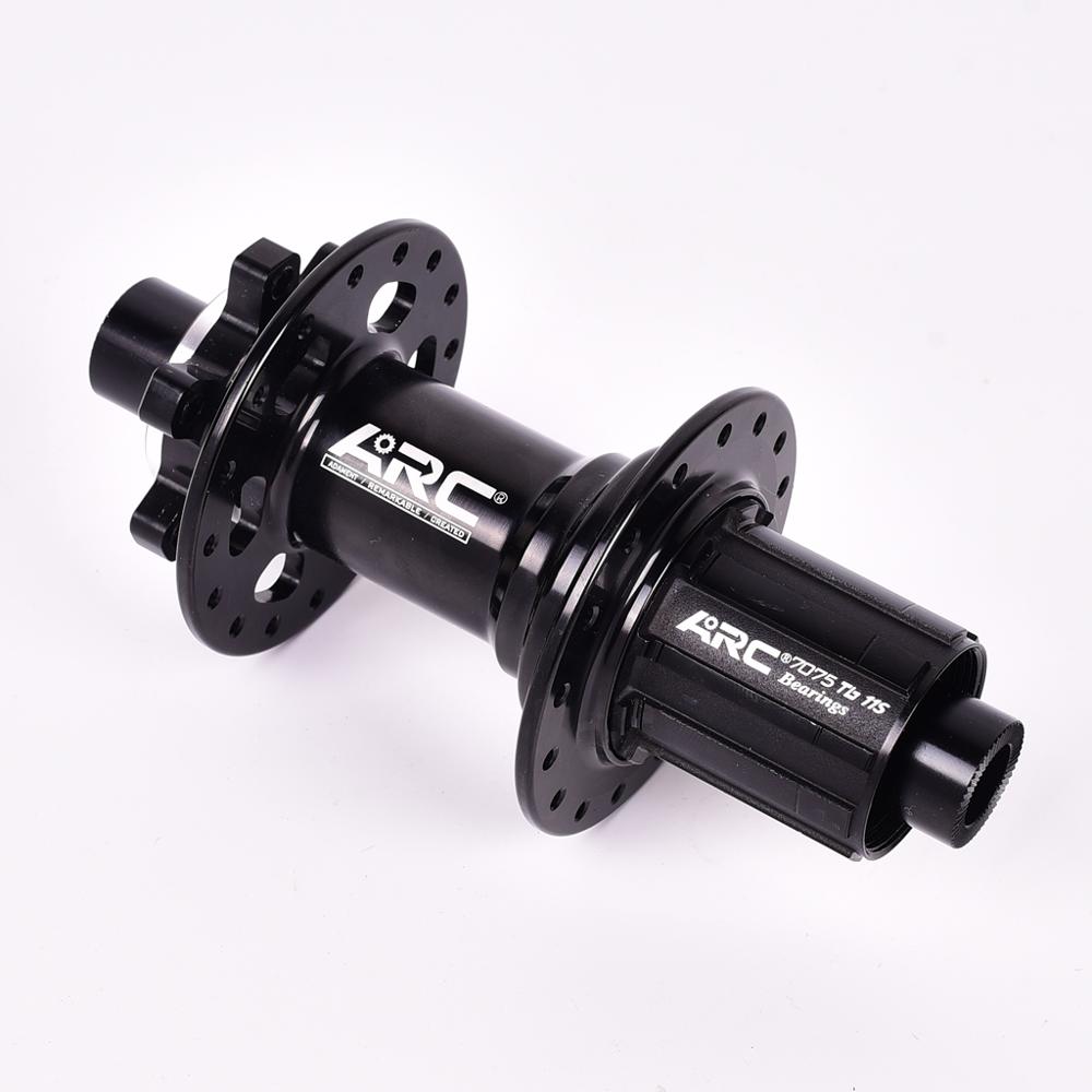 ARC Mountain Bike Hubs Disc Card Brake NBK bearing MTB bicycle hubs 8 9 10 11 Speed 135*10MM 142*12MM 15MM PK 041SB 32 Holes: Rear Black 142x12mm