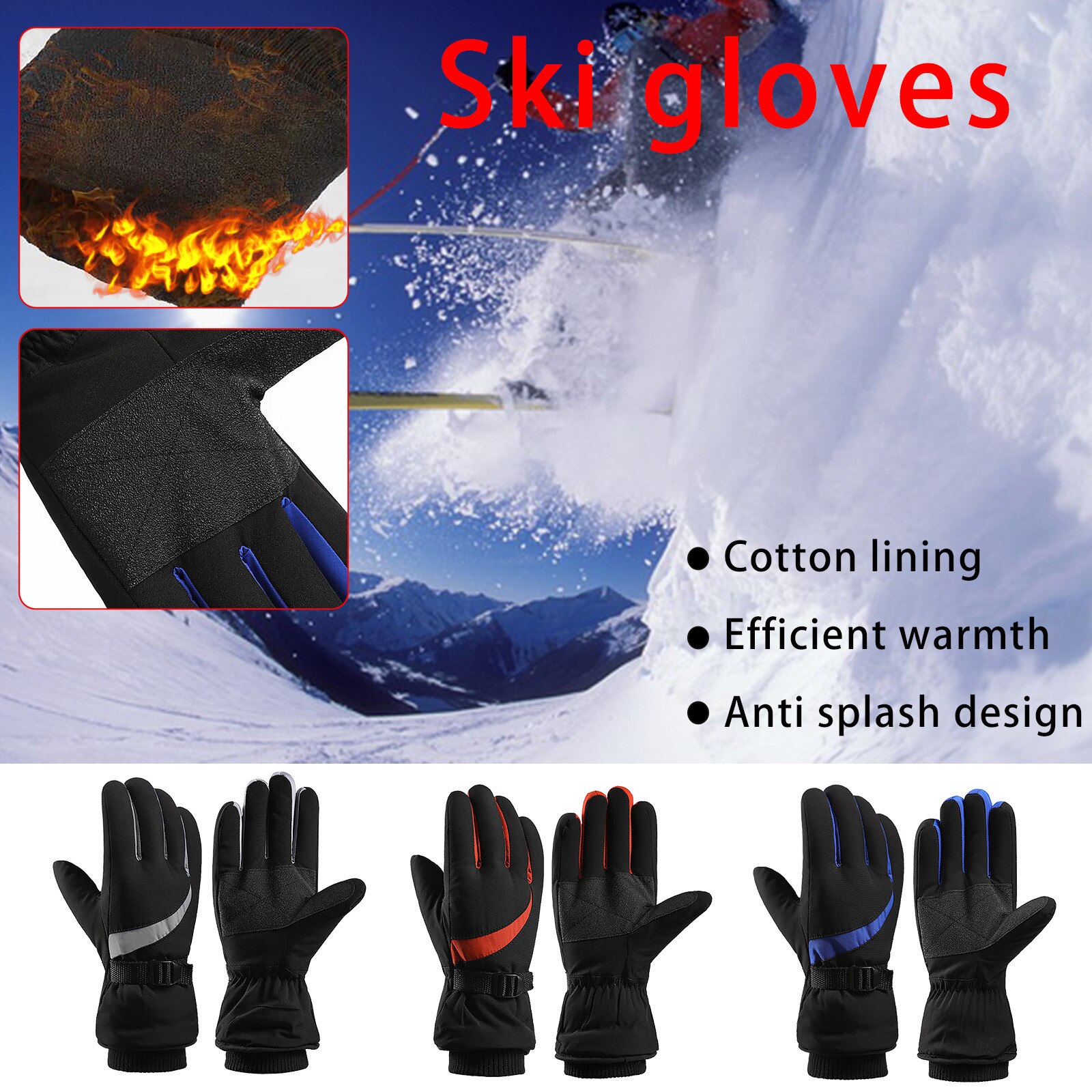 Mannen Handschoenen-30 ℃ Winter Warme Waterdichte Ski Handschoenen Sneeuw Wanten Snowboard Winddicht Wanten Snowboard Mannen Winter Handschoen #40