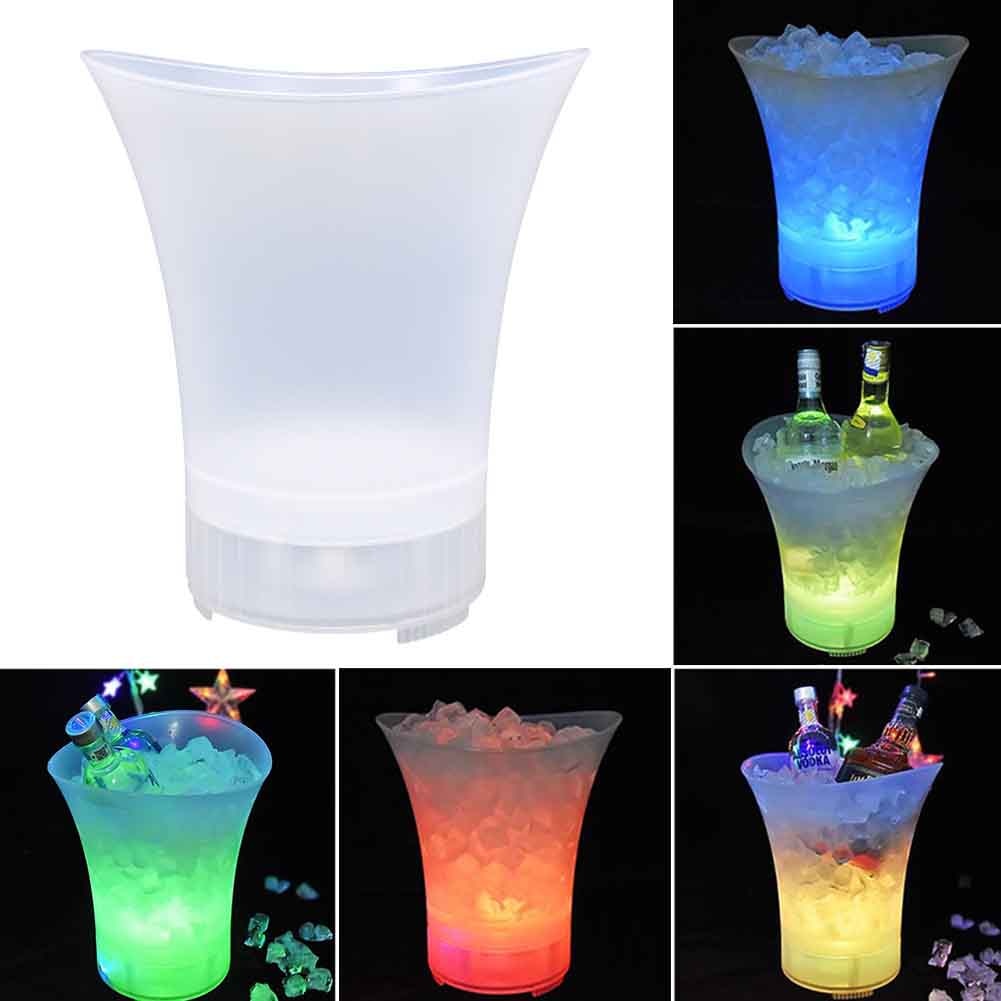 Suministros para fiestas, cubo de hielo KTV con barra de luz LED, cambiante de Color enfriador de vino, discotecas Bluetooth, contenedor de altavoz, utensilios de cocina