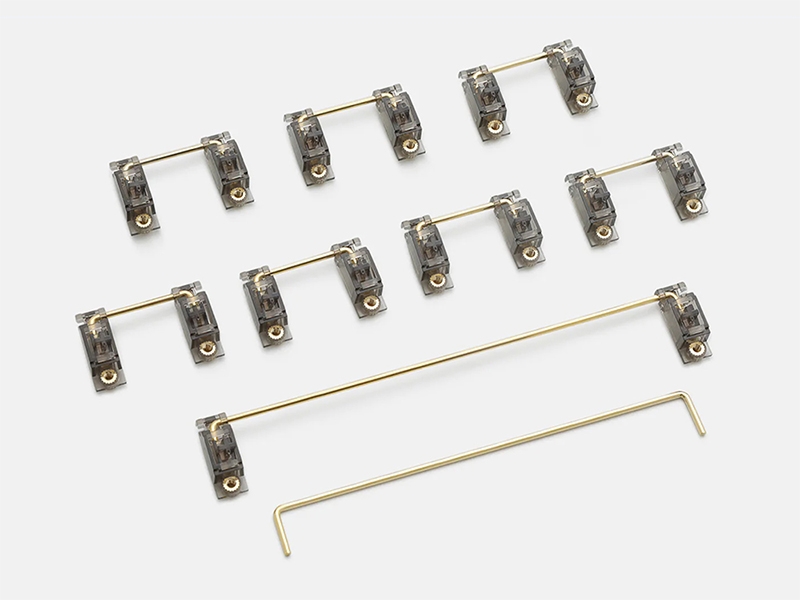 Everglide PCB Mounted Stabilizers (Crystal V2): Black / 100 Percent