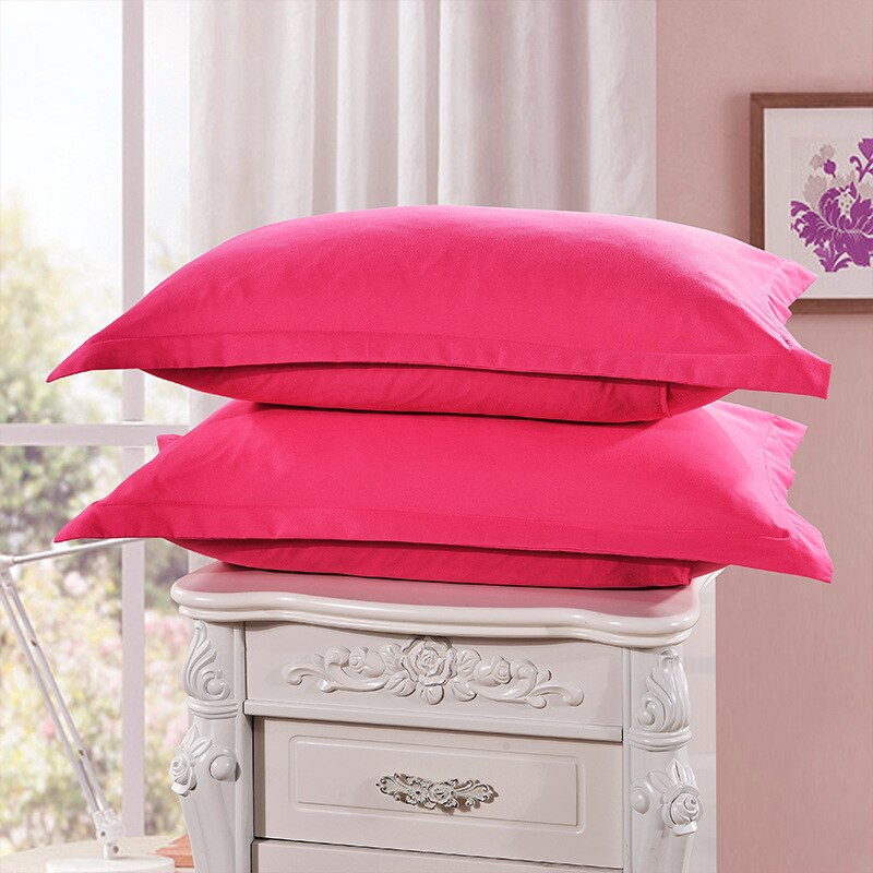 1 Piece Orange Color 48cm*74cm Pillow Case Brief Style Knitted Pillowcases 100% Polyester Pillow Cases Bedroom Use 50