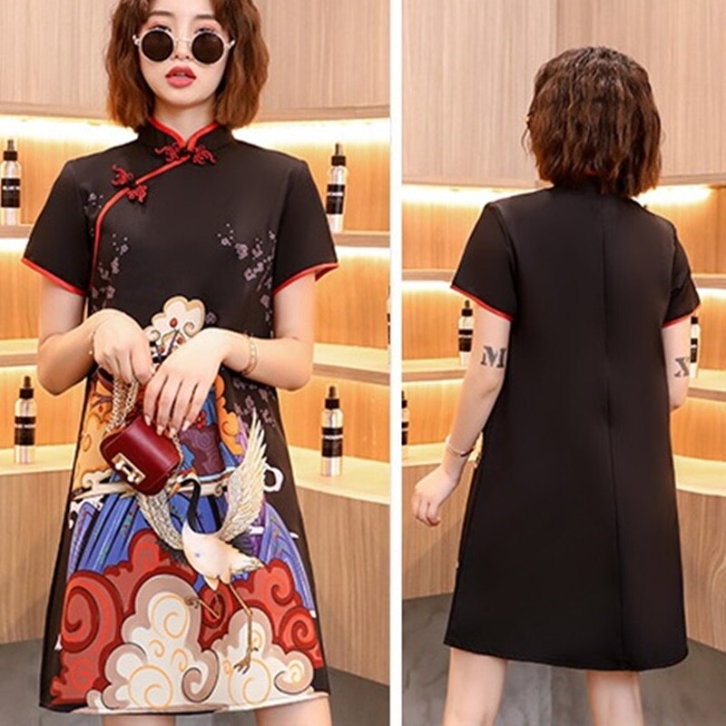 Modern Chinese Dress Qipao Velvet Cheongsam Qi Pao... – Vicedeal