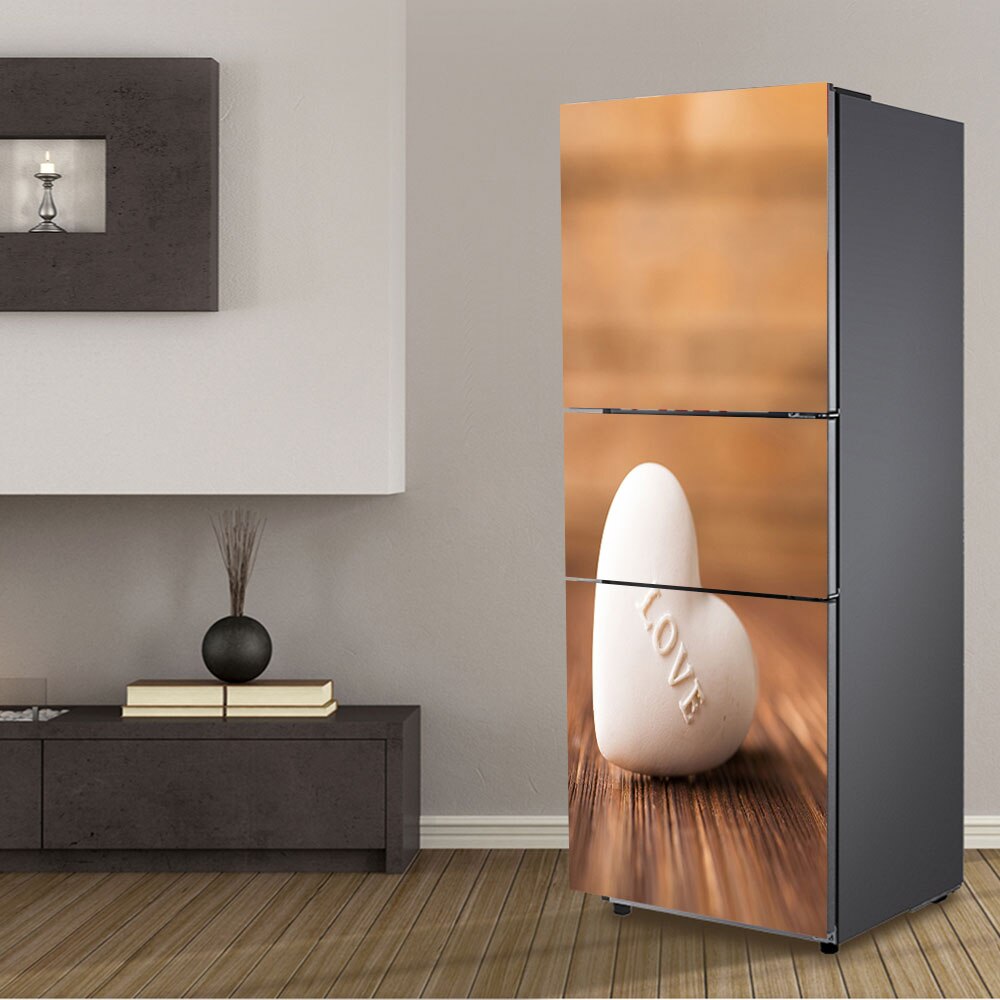 3D Fridge Stickers Door Cover Refrigerator Wallpaper Self-adhesive Freezer Line Vinyl Film Decor Decal Art Mural Kitchen: A / 60x150cm