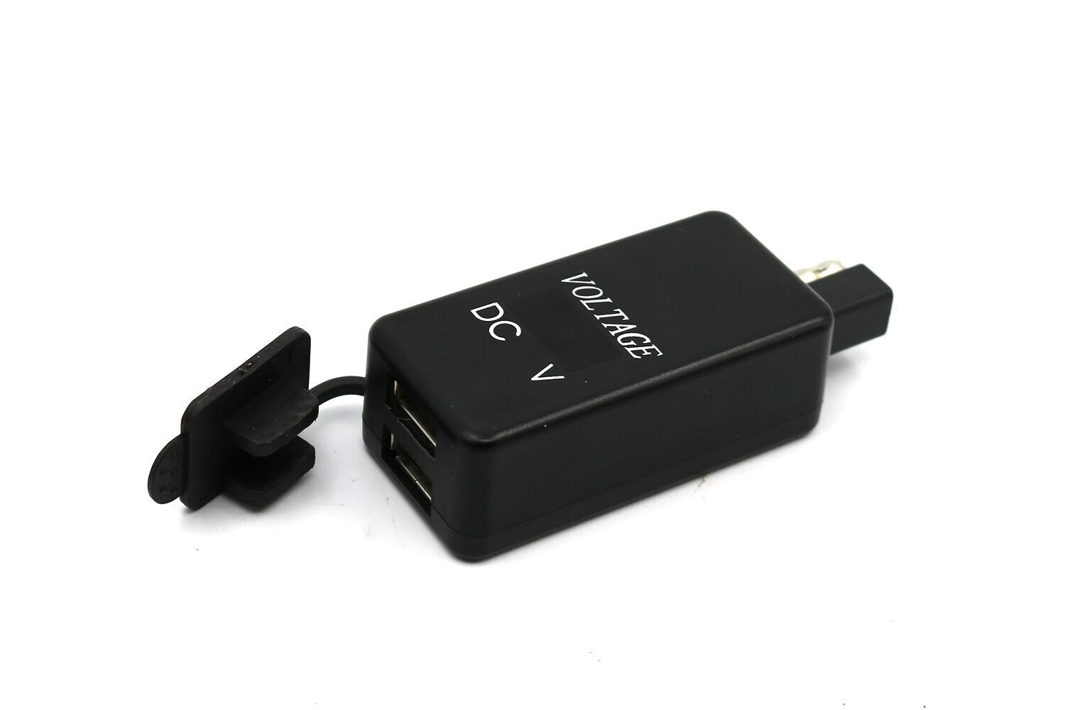 4.2A Motorcycle Dual USB Charger SAE to USB Adapter Phone Tablet GPS Charger LED Voltmeter