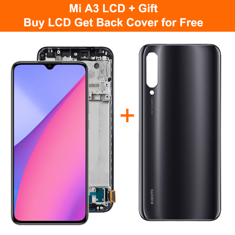 AMOLED for Mi A3 M1906F9SH Display with Frame, for Xiaomi Mi CC9e Lcd Display Touch Screen Digitizer Assembly Replacement CC9E: Flesh Color