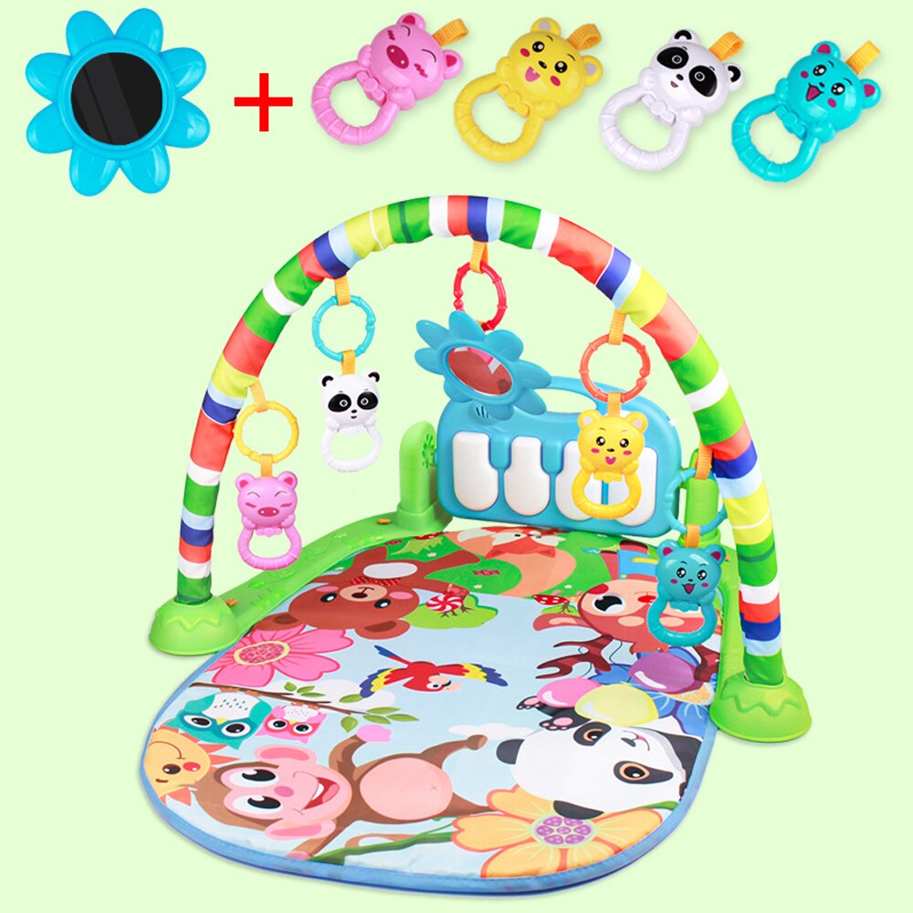 Baby Crawl Mat Kids Gym Tapis Educatief Rack Game Zuigeling Muziek Speelkleed Met Piano Toetsenbord Peuter Spelen Pad