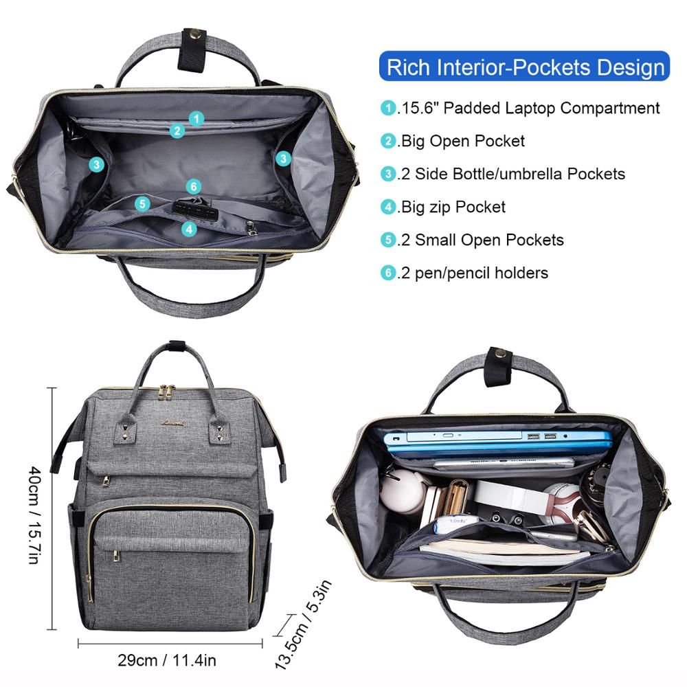 LOVEVOOK ,mochilas para mujer ,mochila mujer,mochila multifuncional para ordenador portátil unisex, morral de lona, resistente al agua, para la escuela y el trabajo,mochila trabajo