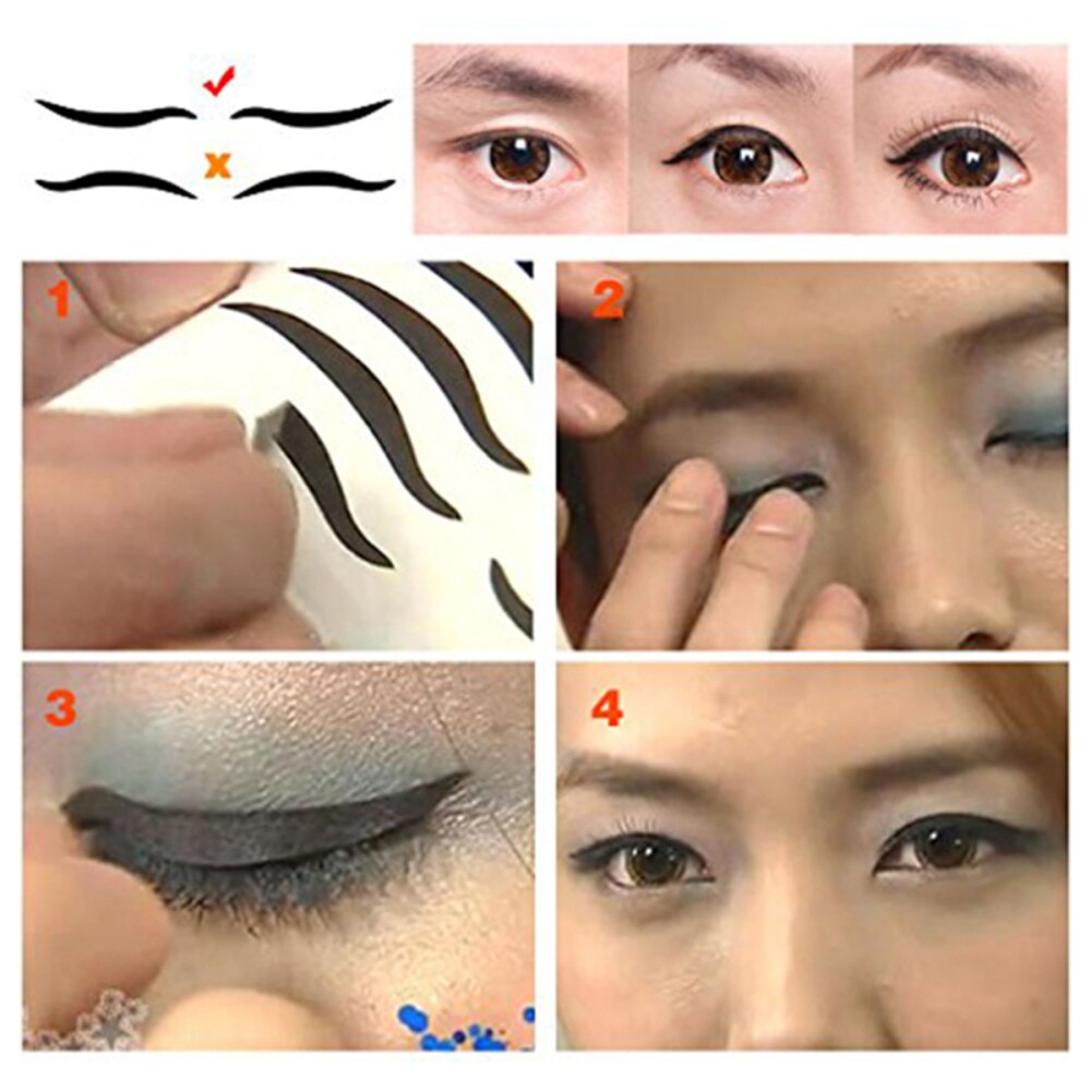 80 Pairs Tijdelijke Eye Make-Up Eyeliner Oogschaduw Sticker