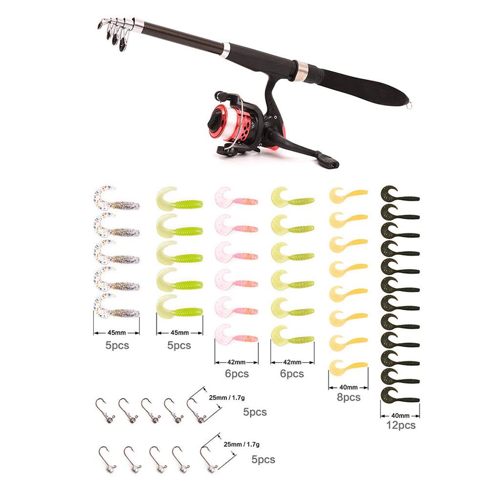 Beginner Portable Fishing Rod Set Childrens Spinning Wheel Fishing Gear Set For Children