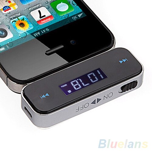 senza fili 3.5 millimetri auto Trasmettitore FM Schermo LCD Cavo per il iPhone 4 4S 5 5S 6 ipod tocco