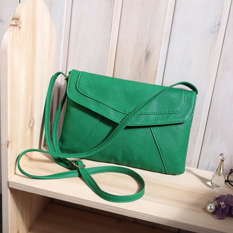 Vintage Lederen Handtassen Vrouwen Bruiloft Koppelingen Dames Party Purse Beroemde Crossbody Schouder Messenger Bags: Green