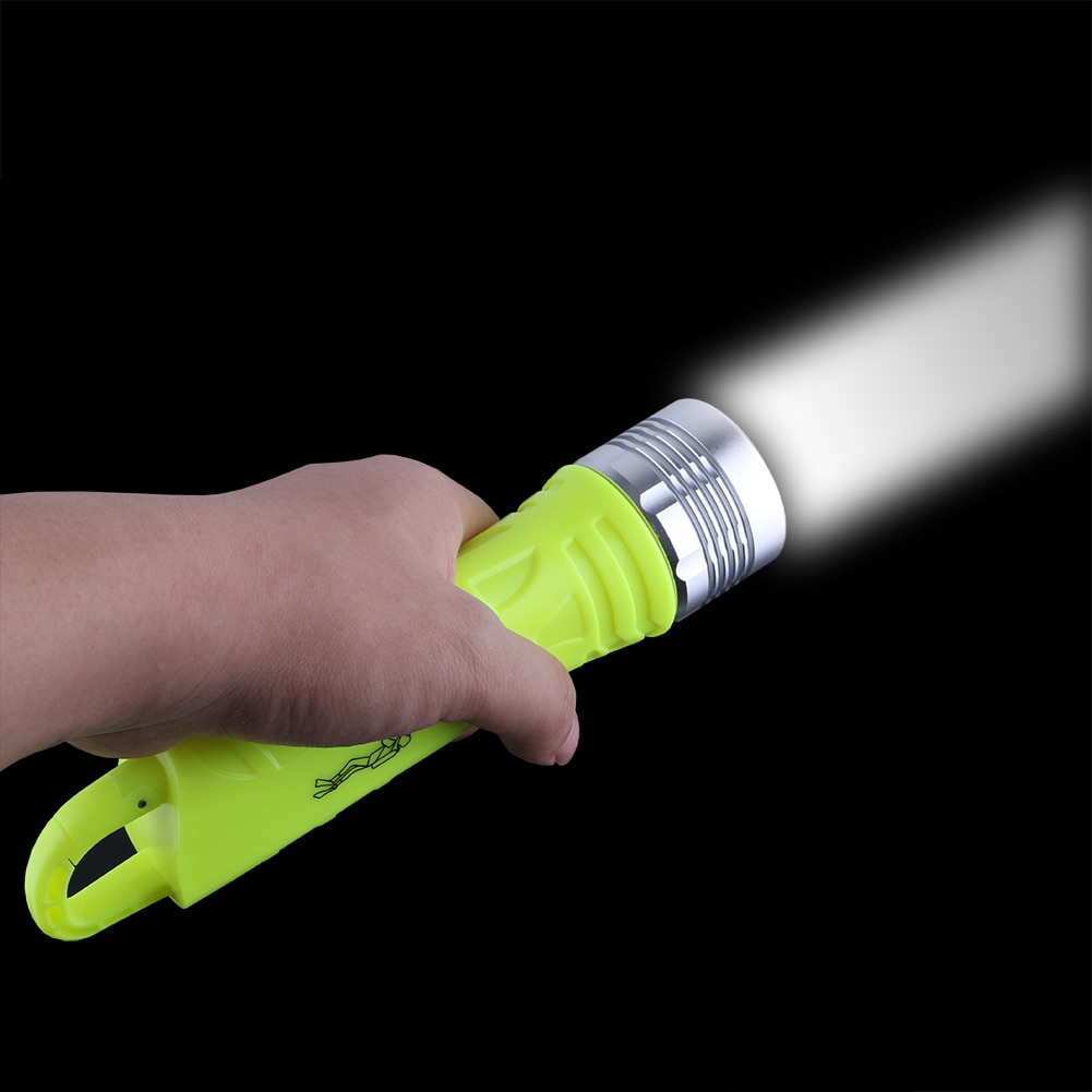1800LM LED Flashlight Waterproof Underwater Diving Flashlight Dive Torch Light Lantern for Diving Camping Use 4*AA Battery
