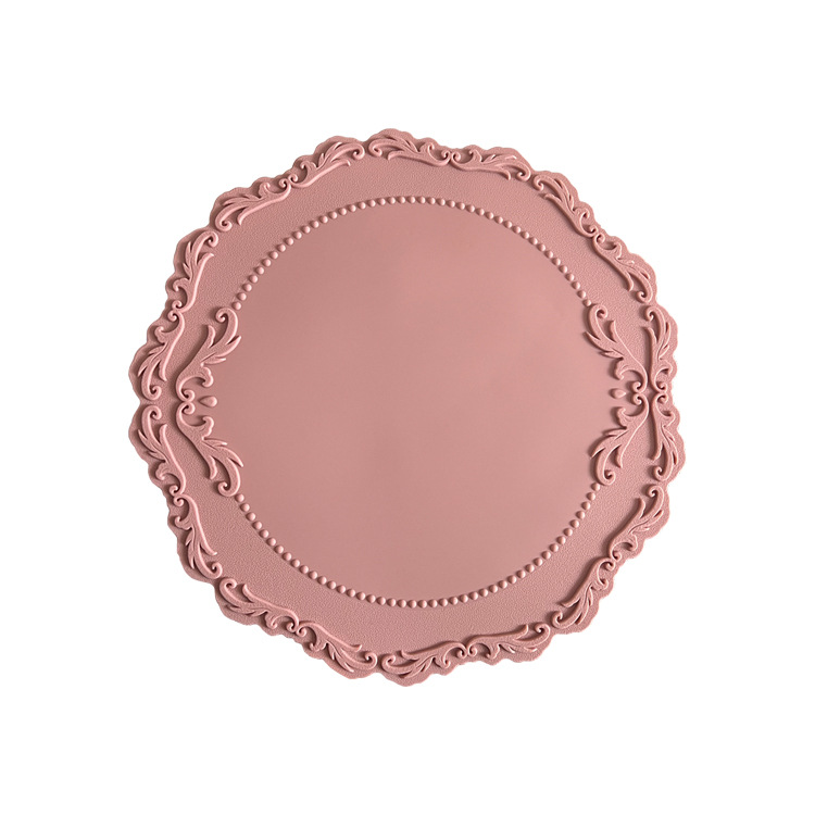 Almohadilla aislante resistente a altas temperaturas, tapete de silicona resistente al calor para mesa de comedor, tapete grueso para el hogar, tapete para tazas, cuenco y plato: Negro
