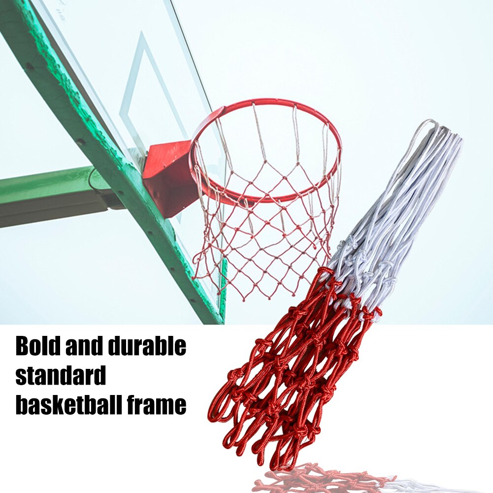 2pcs Rim Basketball Net Thickened Polyester Thread Durable Heavy Duty Outdoor Sports Goal Hoop Mesh Standard Replacement Parts