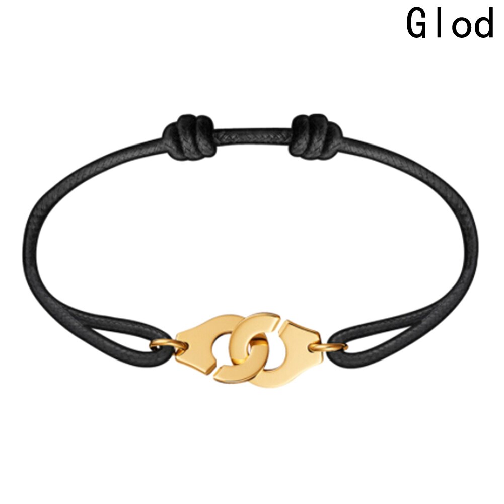 1 Pc France populaire célèbre unisexe Cool bijoux tissé menottes Bracelet pour femmes et hommes corde Bracelet