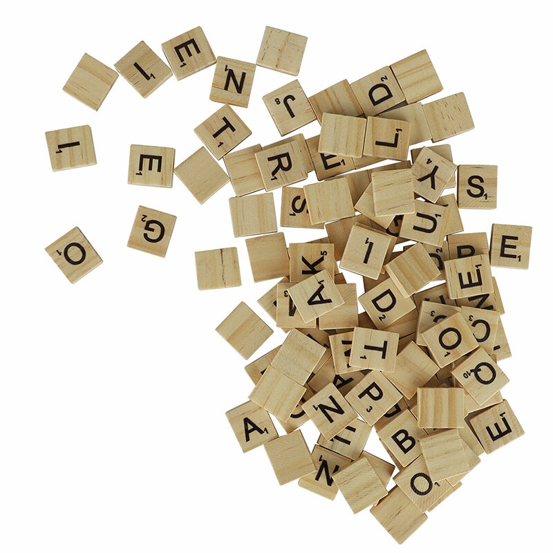100 Pcs Hout Letters Tegels Perfect Voor Ambachten Brief Tegels Spelling Voor Vroege Onderwijs FOU99