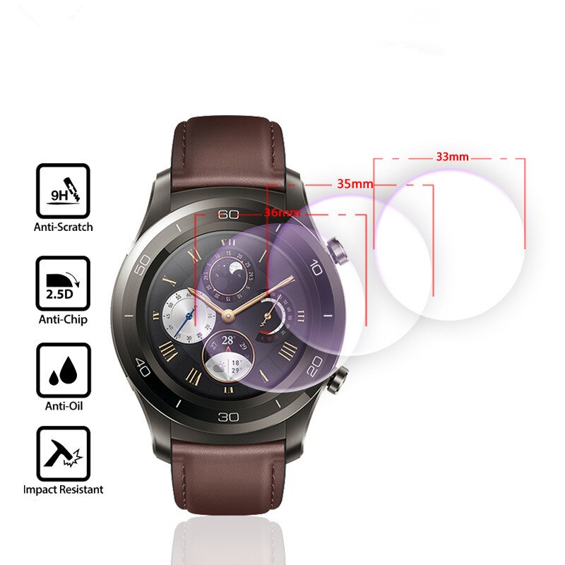Dla średnicy 23mm-46mm inteligentny zegarek szkło hartowane 9H 2.5D folia ochronna Premium Film 23 24 25 26 27 28 29 42 43 44 45 46mm