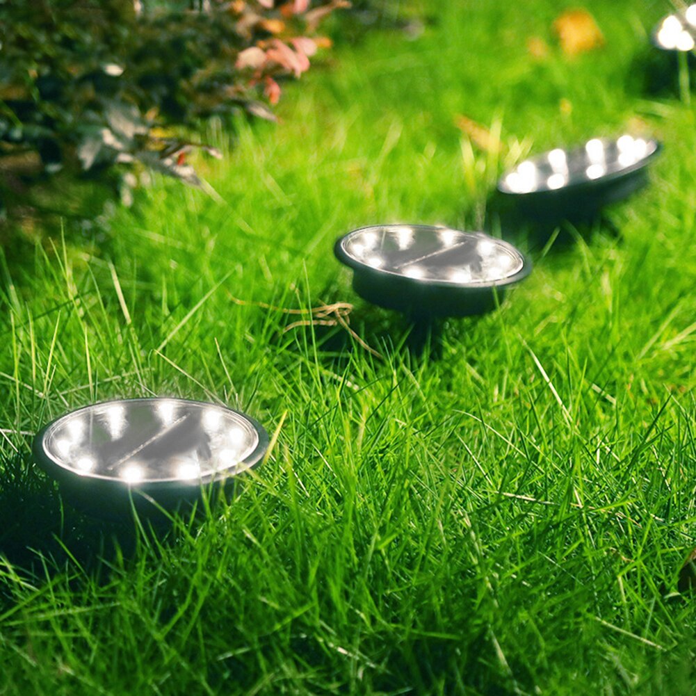 Lampes au sol solaires 10 LED étanche en plein air jardin paysage chemin pelouse lampe maison jardin sous sol lampe