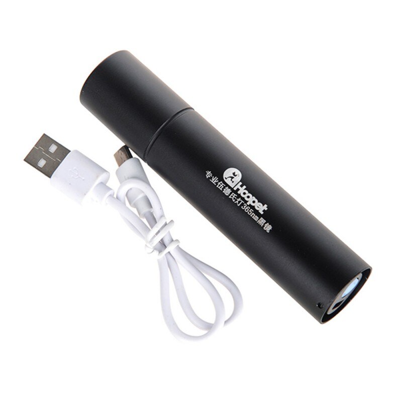 Pet Fungus USB Chargeable Ultraviolet Photodetector Violet Lamp Cat Ringworm Detection Black