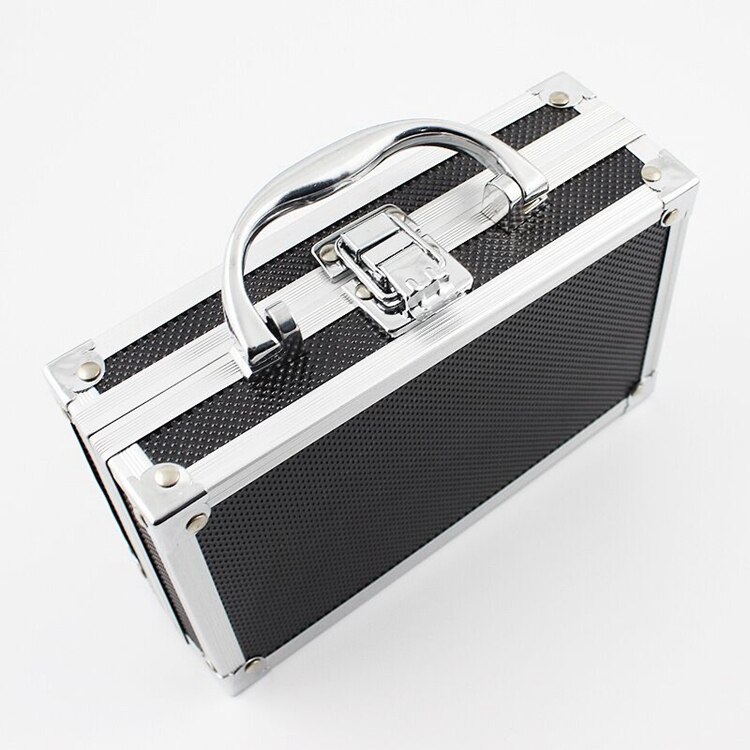 Portable Aluminum Alloy Toolbox File Storage Box Tool Instrument Case Outdoor Collection Box