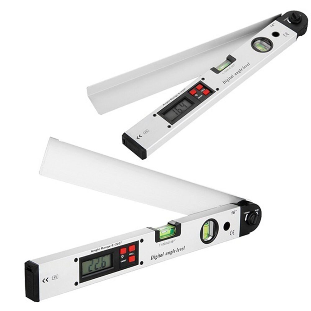 400mm Slope Tool Angle Level Digital Goniometer Measuring LCD Display Battery Powered Accurate With Magnetic Base