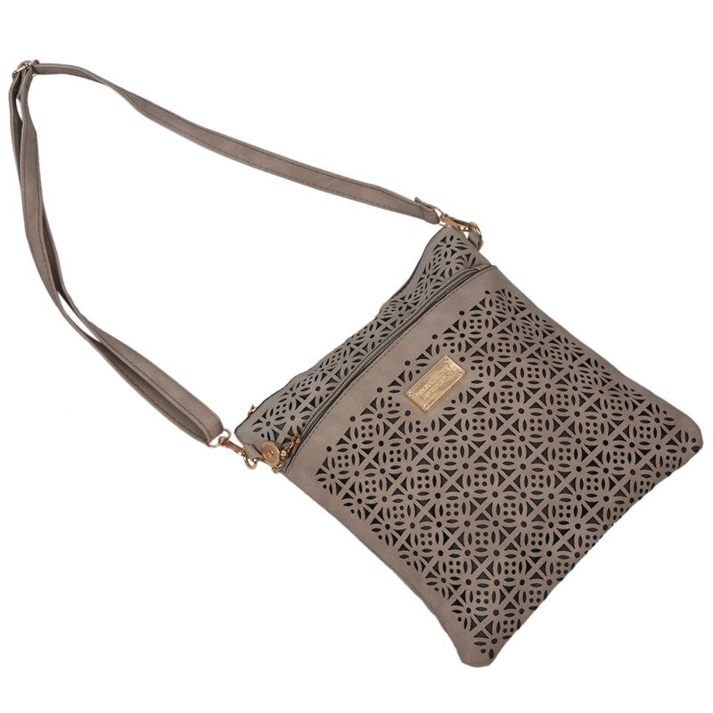 Small women messenger hollow out shoulder crossbody handbags ladies handbag and purses Gray