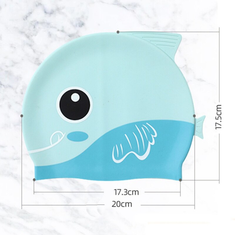 freundlicher Schwimmen Kappen Jungen Mädchen Silikon Schwimmen Schwimmbad Kappe Wasserdichte Ohr Schützen freundlicher Karikatur Tauchen Hütte für Wasser Sport: F