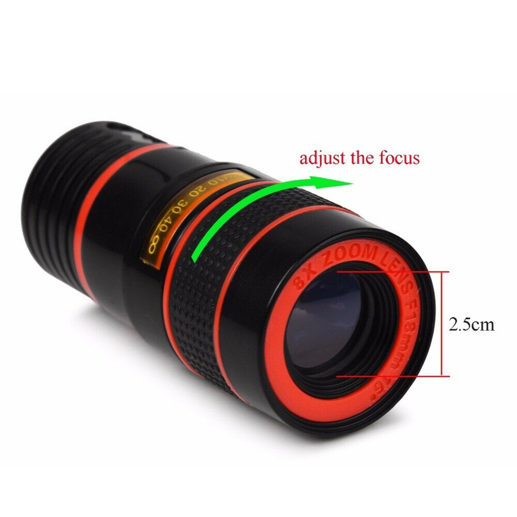 Phone Camera Lens 12X Zoom for Smartphone 2 in 1 HD Dual Focus Monocular