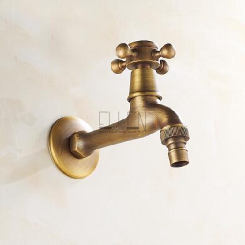 Anituqe Brons Wasmachine Kraan Decoratieve Outdoor Kraan Tuin Bibcock Tap mop Kraan EL505: green